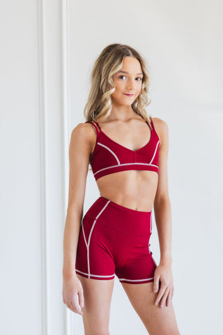 UPTOWN CHILD TOP- DARK CHERRY