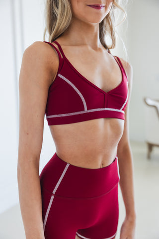 UPTOWN CHILD TOP- DARK CHERRY