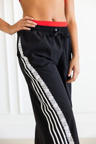 NOIR LACE ADULT PANTS- BLACK/WHITE LACE