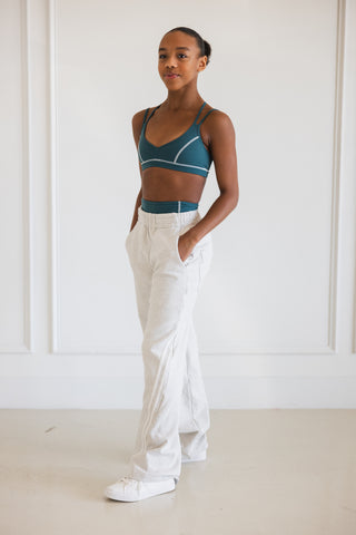 STARLIGHT STRIPE CHILD PANT-DOVE GREY