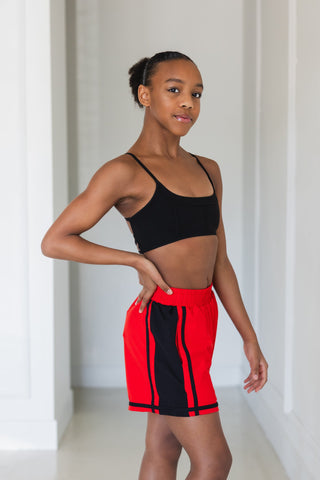 EMPOWER CHILD SHORT- RED/BLACK