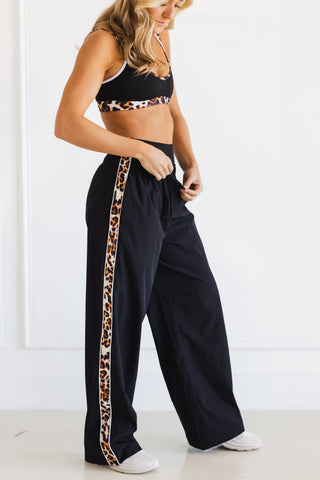 INDEPENDENT ADULT TRACK PANT- BLACK/CHEETAH