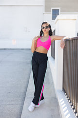 MOTIVATE CHILD TRACK PANT- BLACK/PINK LEMONADE