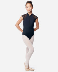 Zip Front High Neck Dance Leotard Ariella