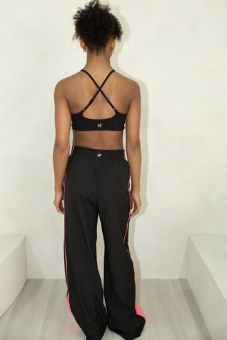 KYA CHILD TRACK PANT-BLACK/NEON PINK