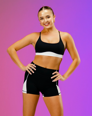 EMMA ADULT SHORT- BLACK/WHITE