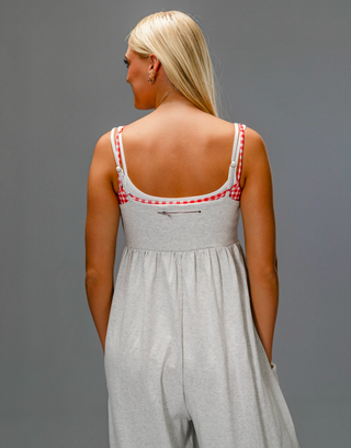 ON THE GO ADULT JUMPSUIT-HEATHER GREY