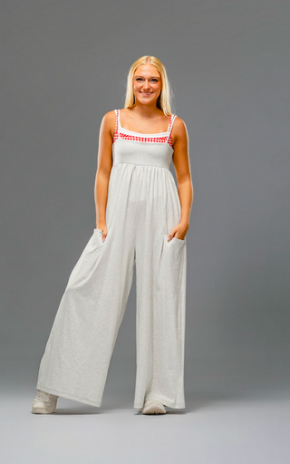 ON THE GO ADULT JUMPSUIT-HEATHER GREY
