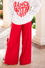 BOSS BOW CHILD PANT-RED