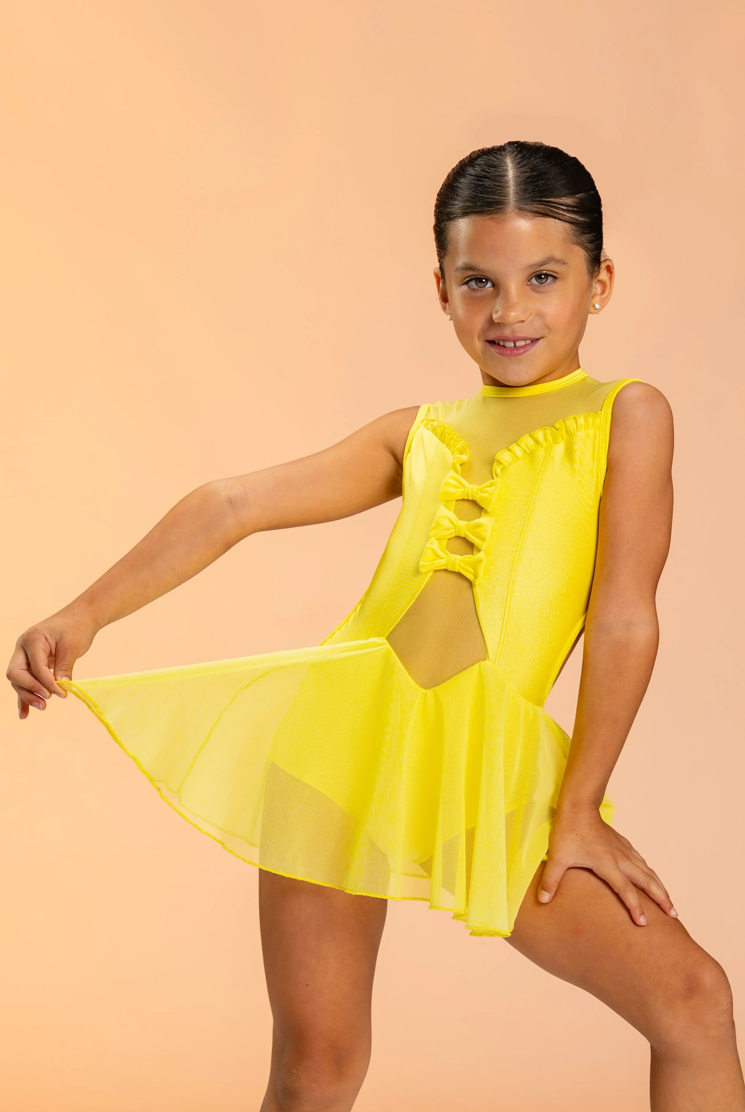 yellow lyrical dance dress BRIELLE CHILD DRESS Lemon Yellow / CL