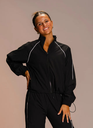 ULTIMATE ADULT ZIP UP JACKET- BLACK/WHITE