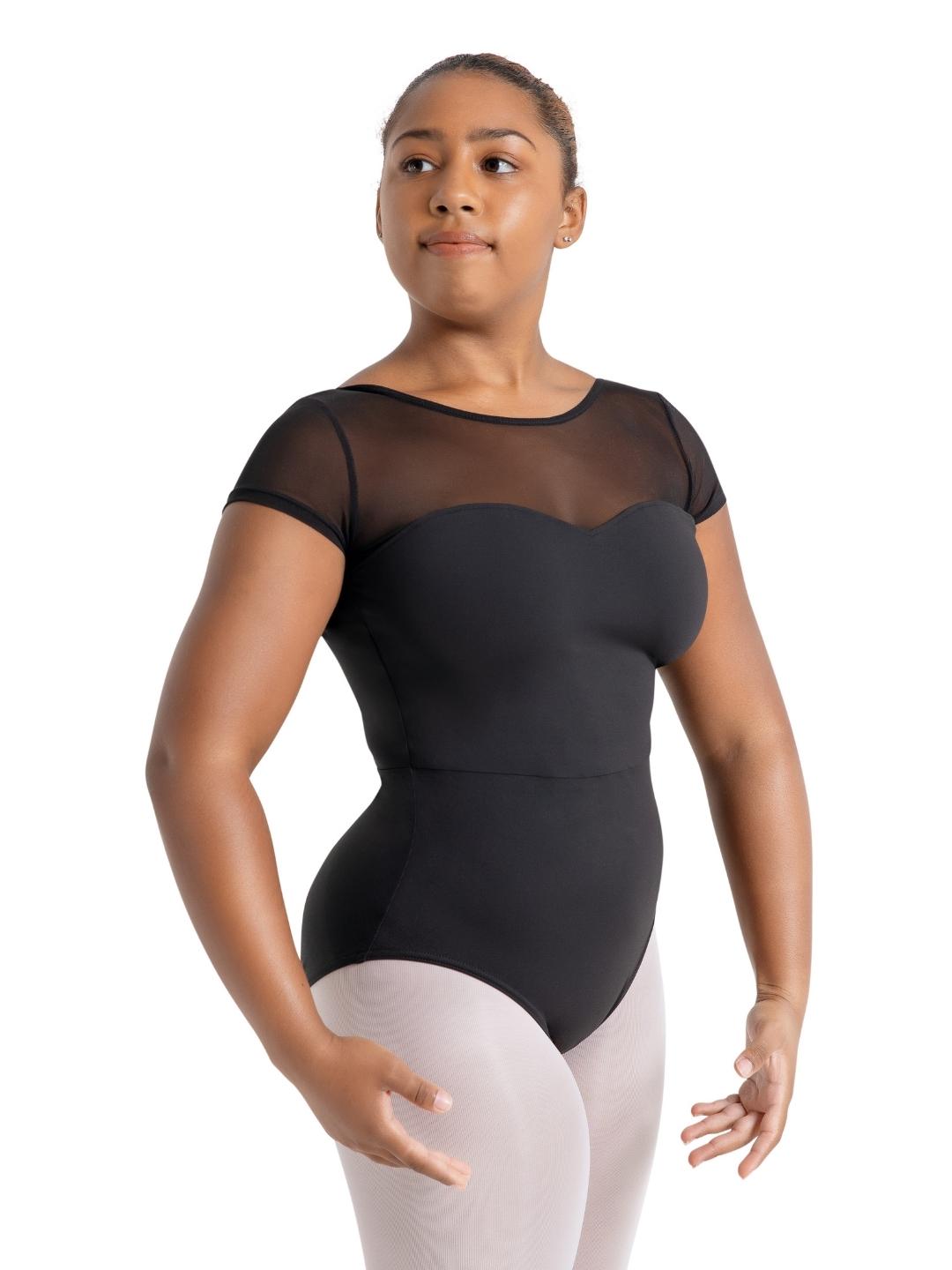 Capezio Meryl Mesh Yoke Short Sleeve Leotard